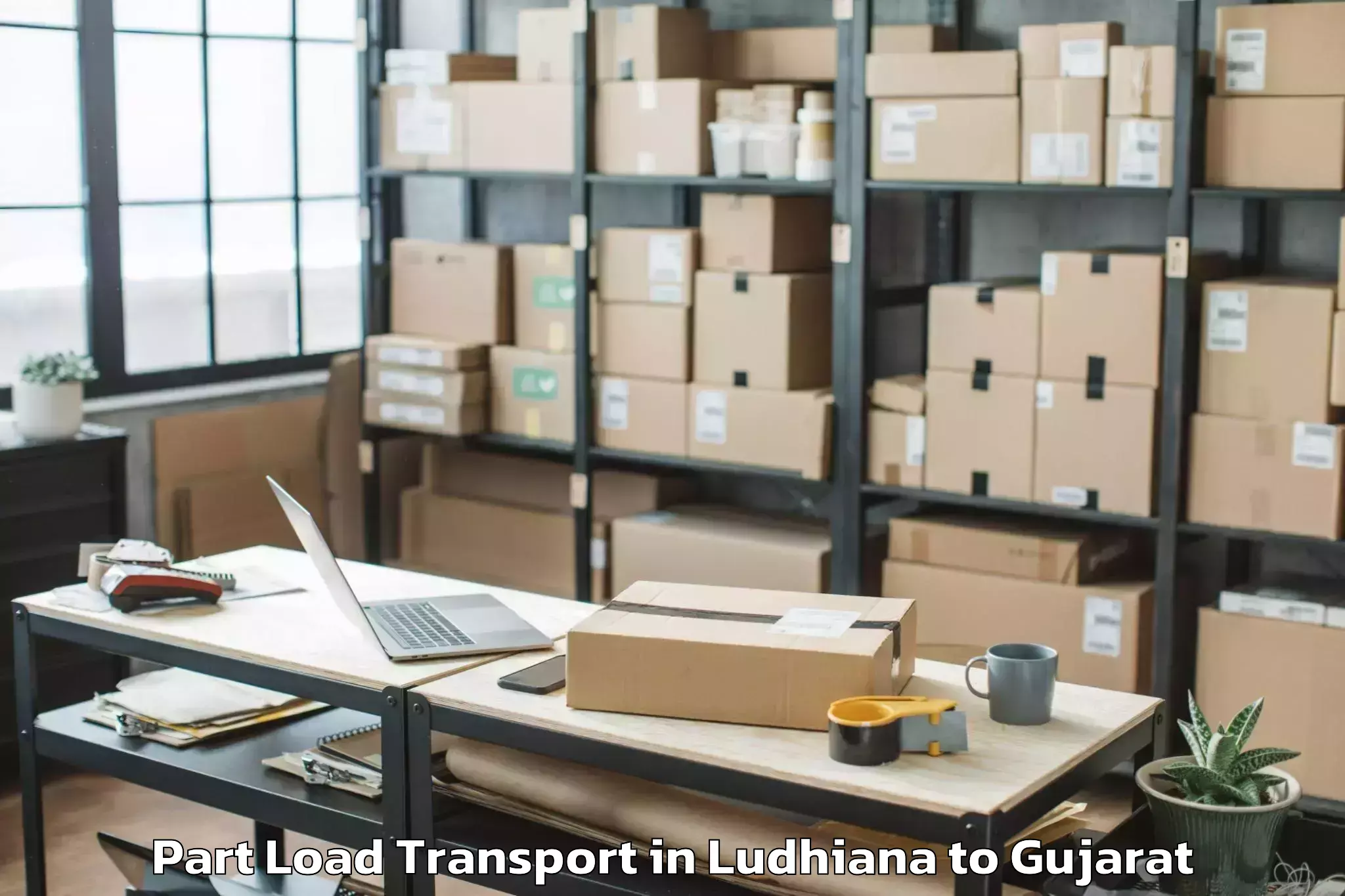 Hassle-Free Ludhiana to Kamrej Part Load Transport